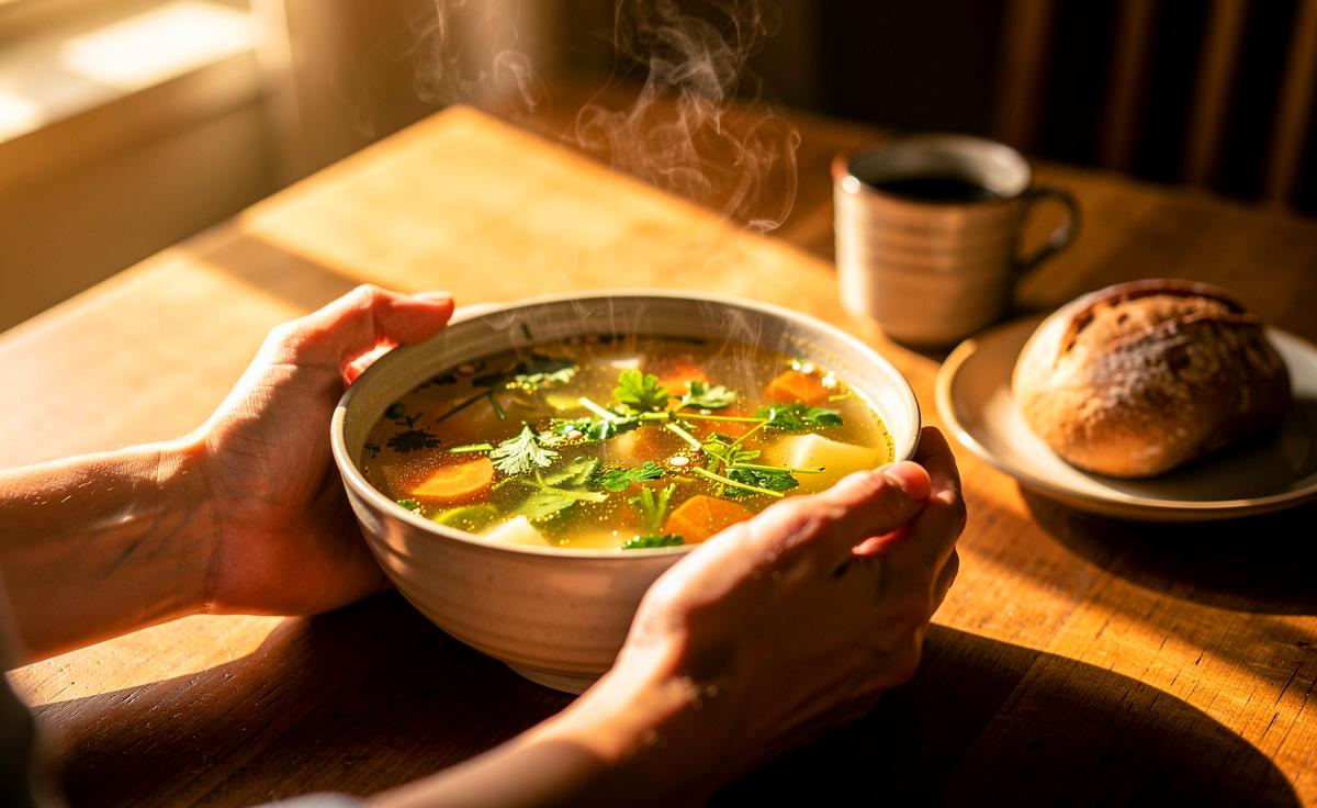 Leute essen plötzlich Suppe zum Frühstück, ein Lebensstil-Experte verrät den Trend