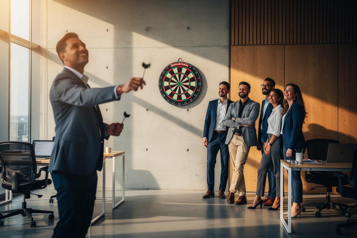 Psychologen raten dazu, täglich eine Dartscheibe im Büro aufzuhängen – das Ergebnis überrascht