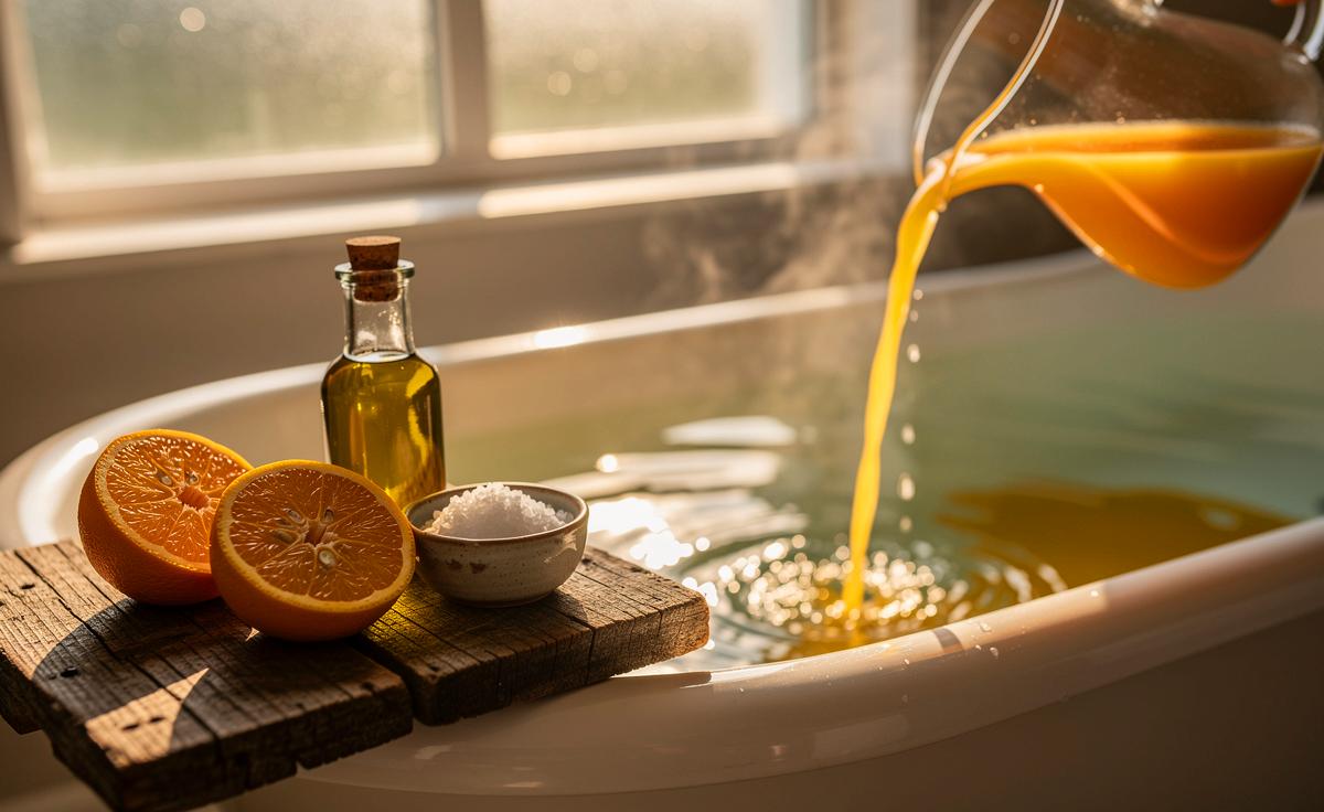 Warum jetzt alle heimlich Orangensaft ins Badewasser mischen, Köche enthüllen den Trick